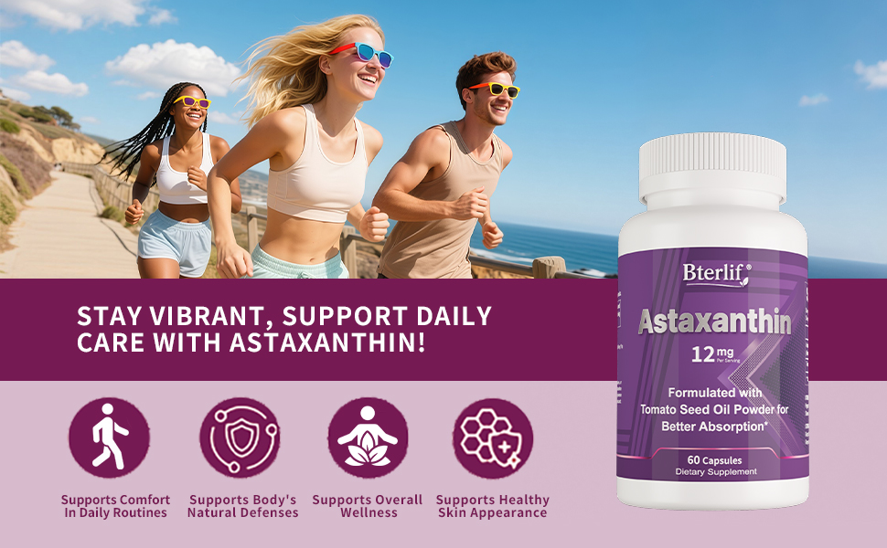 Astaxanthin supports daily vitality comfort and natural defenses