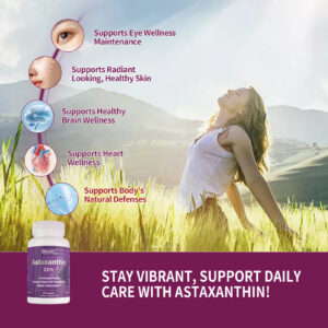Astaxanthin supplement supports daily care vibrant lifestyle wellness