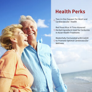 Red Yeast Rice CoQ10 capsules heart health benefits chart